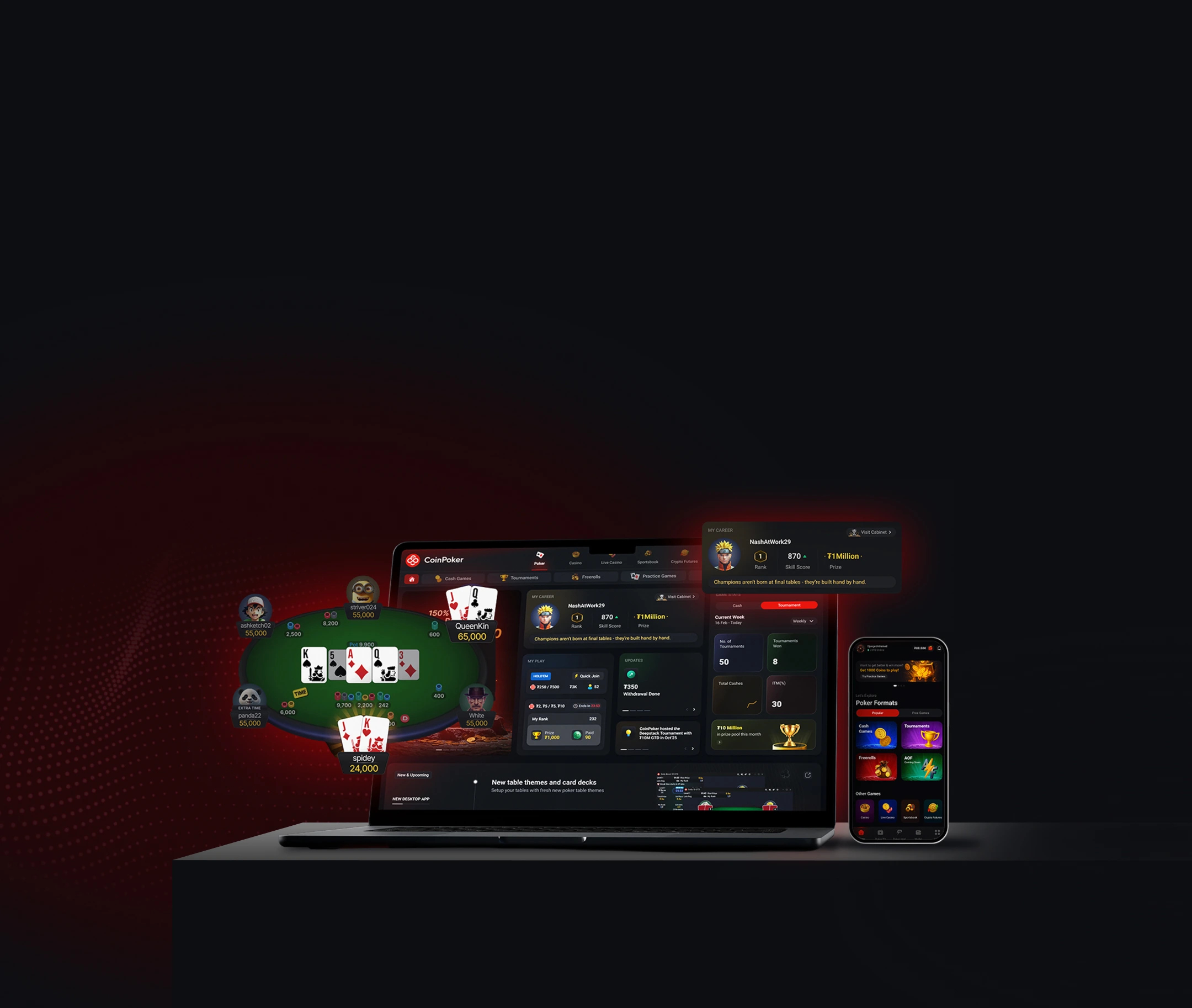 CoinPoker is the home of real money online poker. Our player-focused and community-driven poker platform offers something for everyone.